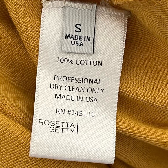ROSETTA GETTY YELLOW MIDI/MAXI DRESS SIZE SMALL MINIMALIST CONTEMPORARY TRENDY - Picture 4 of 9